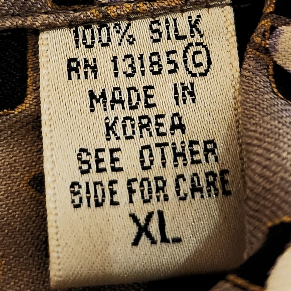 Burma Bibas silk shirt mens xl EUC Perfect Timeless - Picture 7 of 13